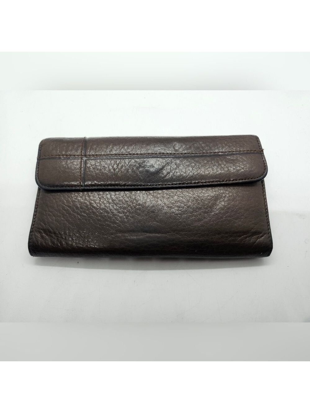 Elegant Raisin Brown Genuine‎ Leather Vintage 90's Soft Wallet